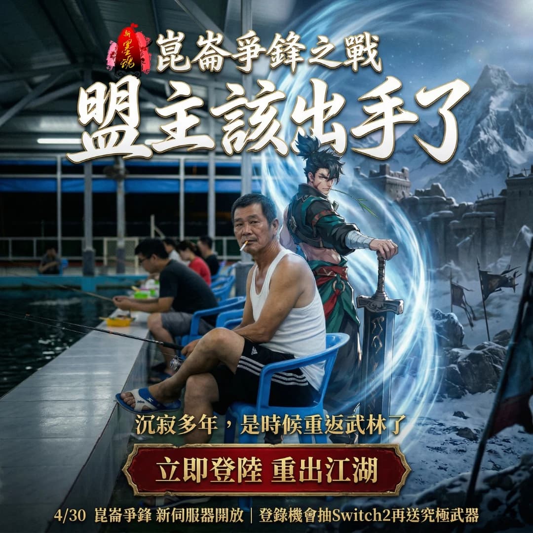 新墨魂釣蝦情境廣告素材